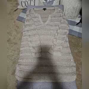 Talbots Gold Sparkle V-Neck